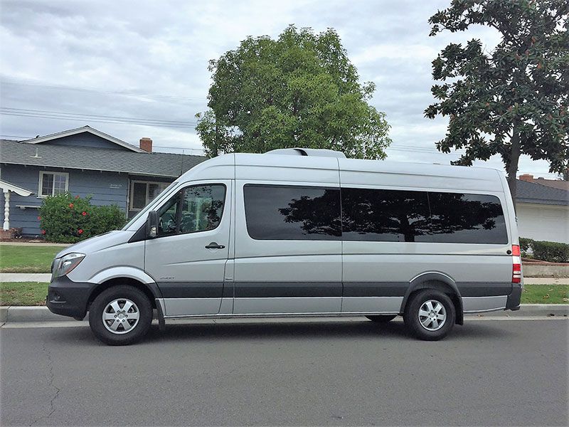 2016 Mercedes Benz Sprinter exterior profile parked on street ・  Photo by Andy Bornhop