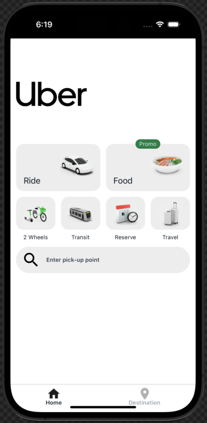 Thumbnail do projeto Uber Clone