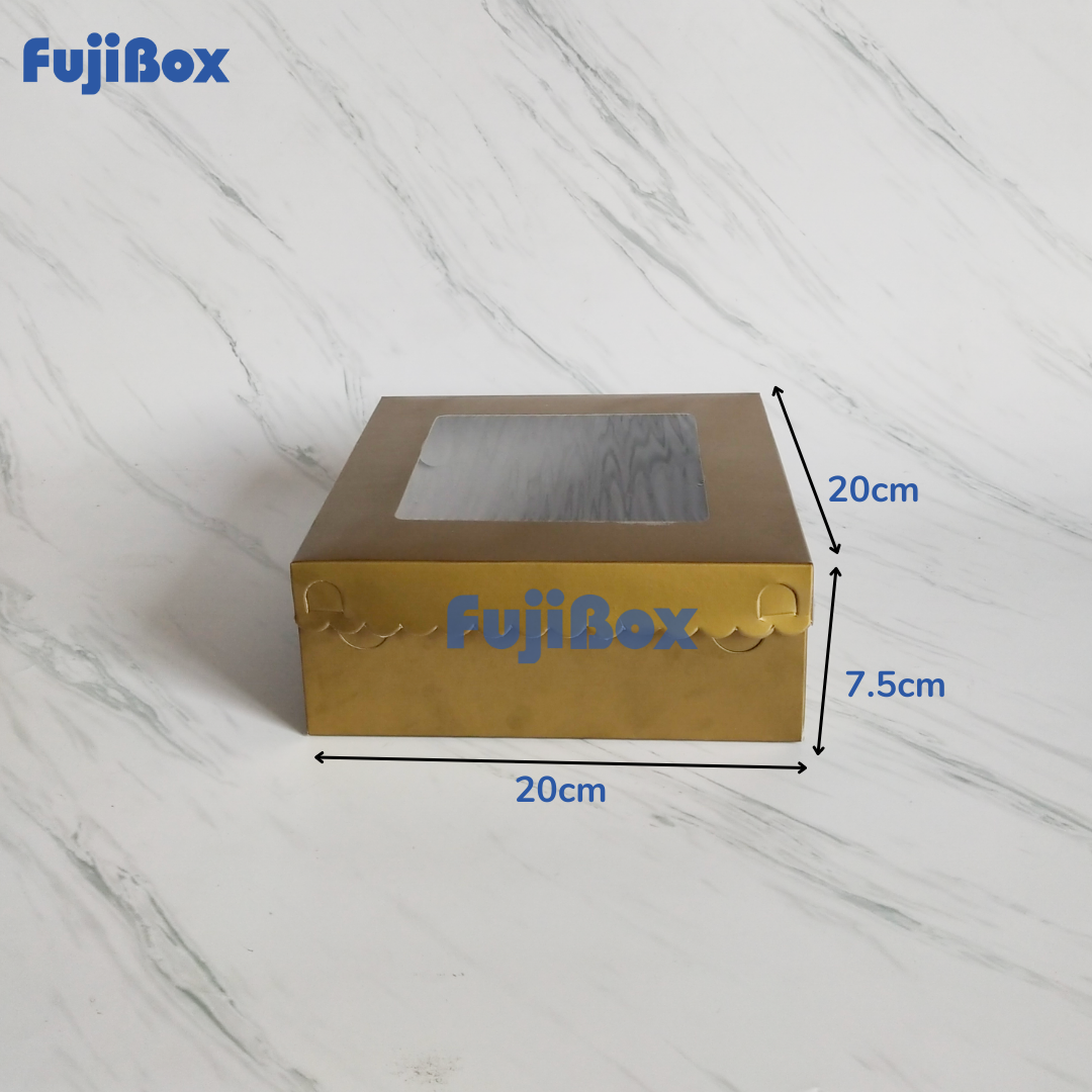 FUJIBOX DUS EMAS | KM 20 X 20 X 8 | DUS CAKE EMAS