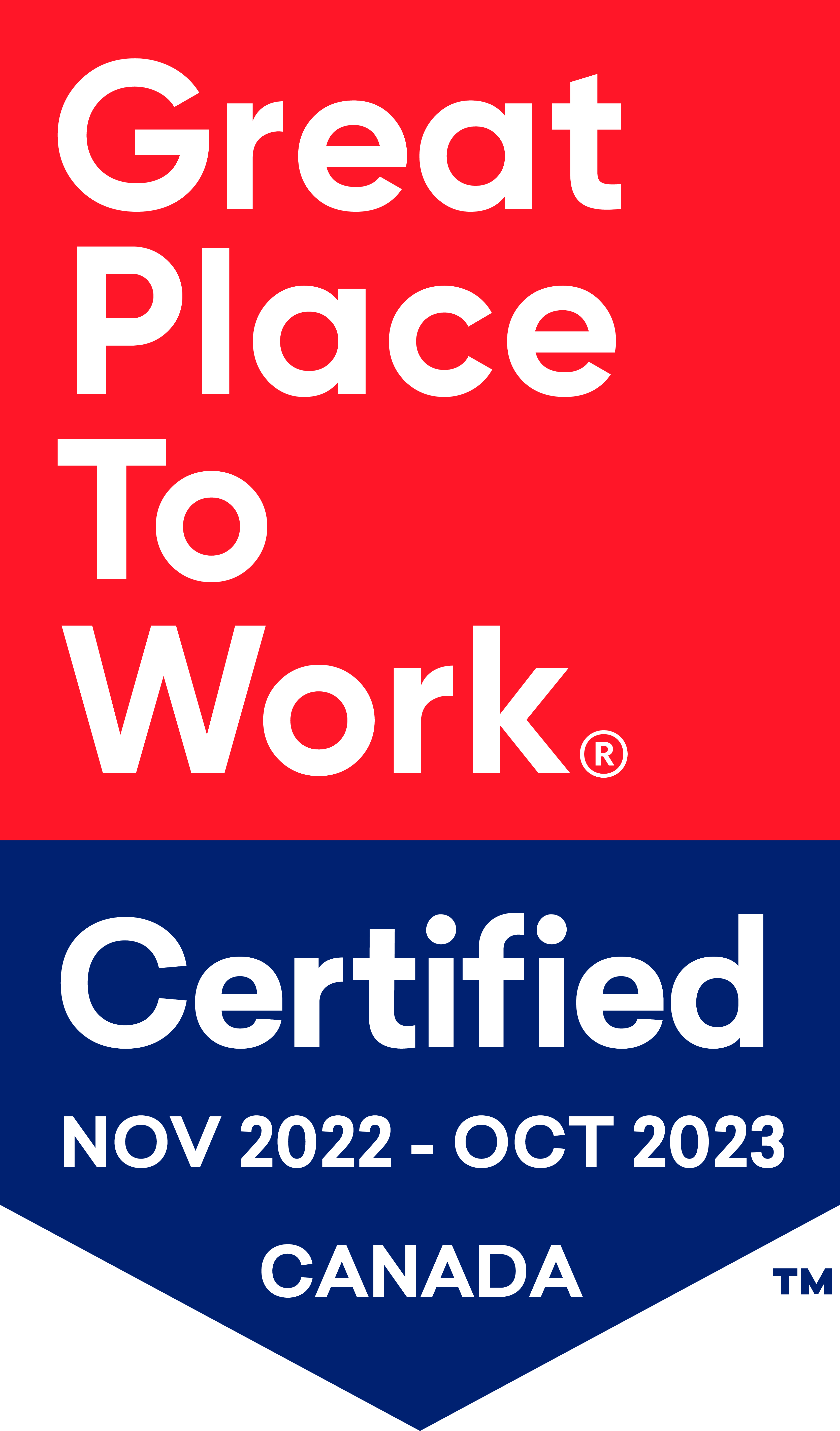 Great Place to Work Certification 2022-2023 Canada