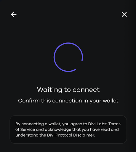 Wallet connecting