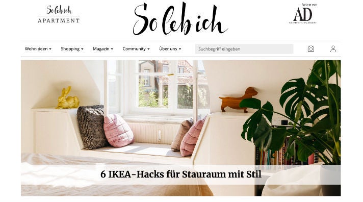 Die Startseite von SoLebIch