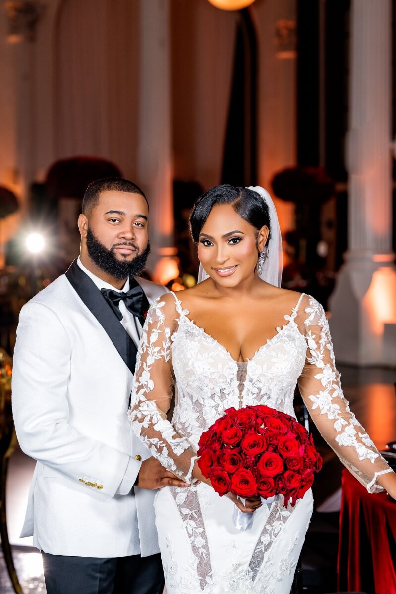 bride and groom portrait