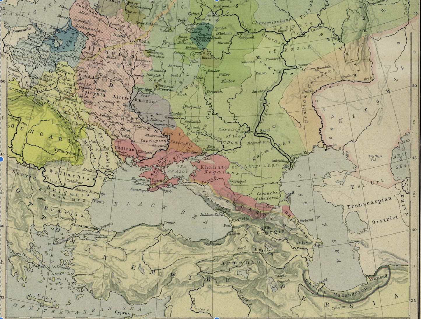 The Growth of Russia in Europe, 1300-1796