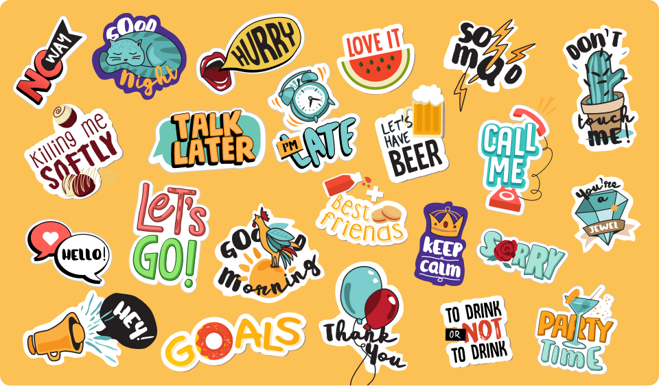 Social deals media stickers