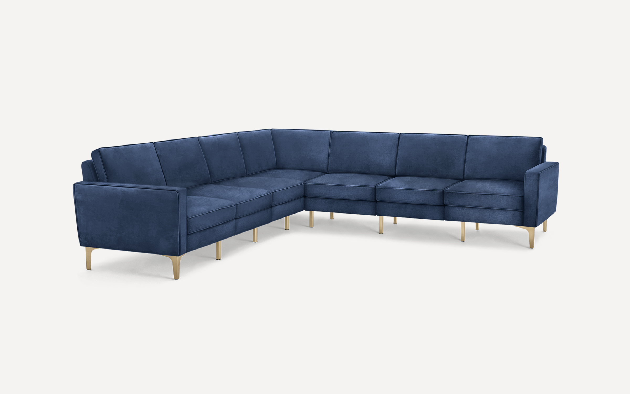Nomad Velvet 7Seat Corner Sectional Burrow