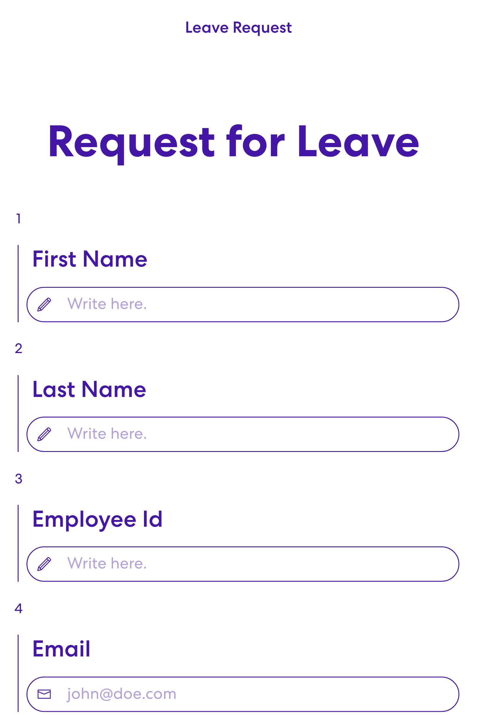 how to send leave request mail