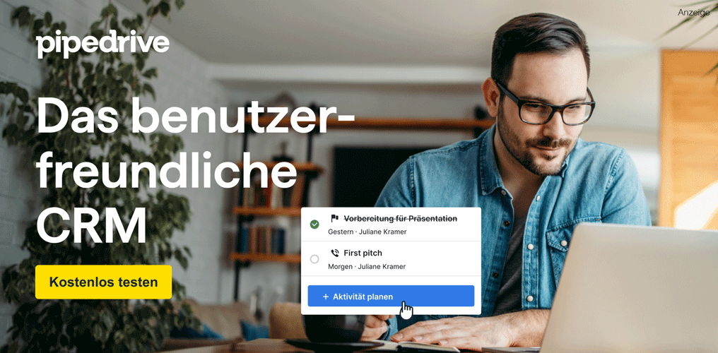 Pipedrive - das benutzerfreundliche CRM. Kostenlos testen.