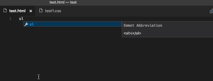 emmet abbreviations vscode