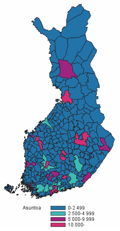 Kuvio 6. Valmistuneet asunnot kunnittain 2000 – 2016  Lähde: Tilastokeskus, rakennus- ja asuntotuotanto