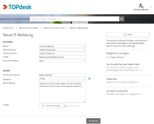TOPdesk Screenshot