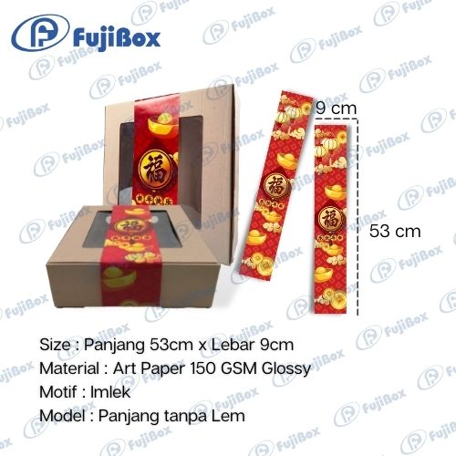 FUJIBOX IMLEK| PAPER BELT 53 x 9 MOTIF IMLEK| AKSESORIS DUS TEMA SINCIA