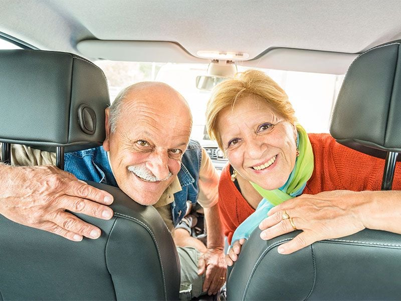 iStock senior couple in car