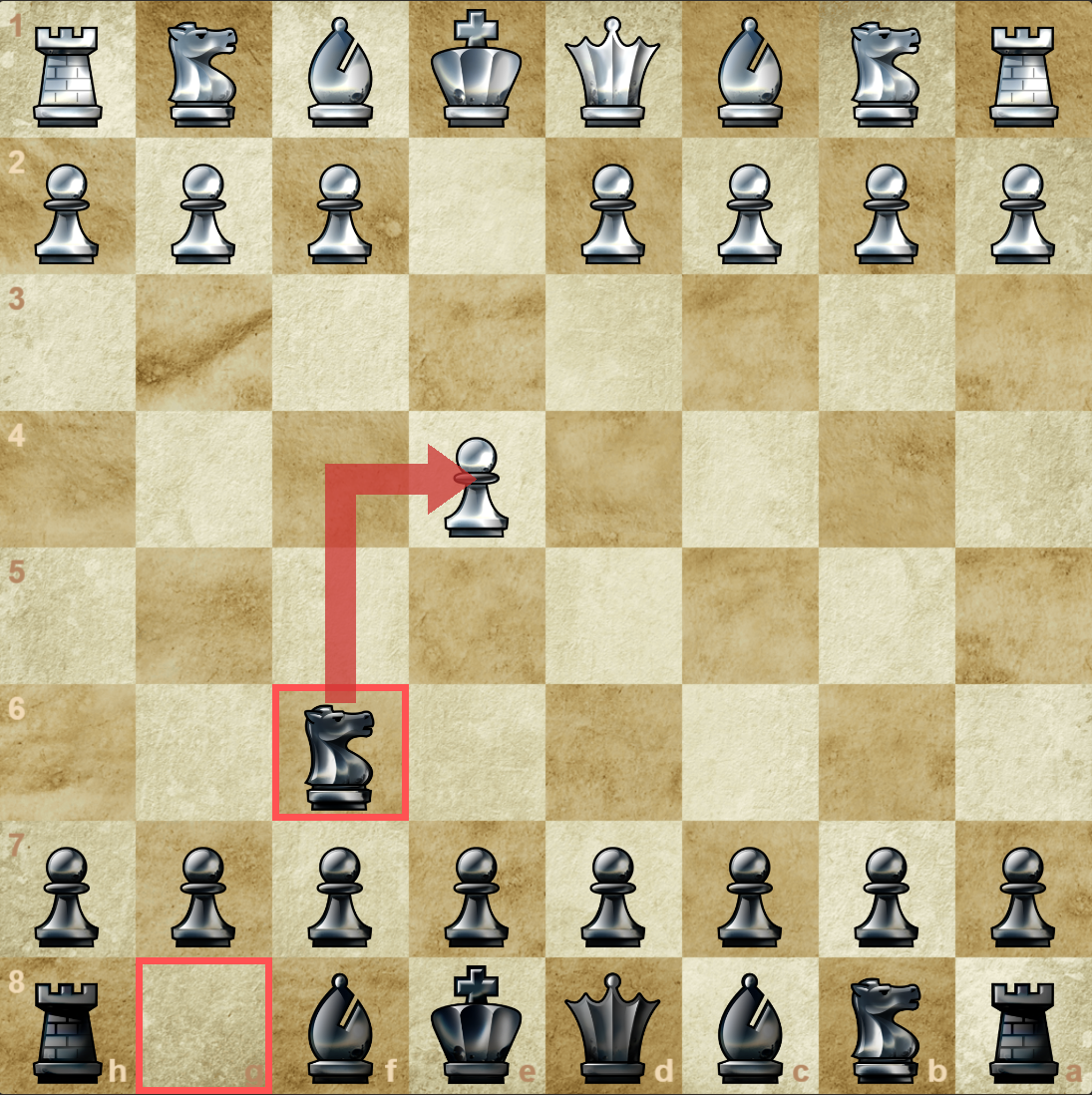 Chess Master vs Chess Master (Alekhine Defense) 