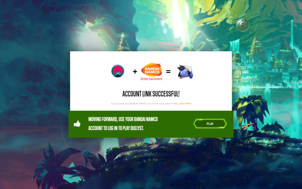 Account Linking Bandai Namco Entertainment Inc