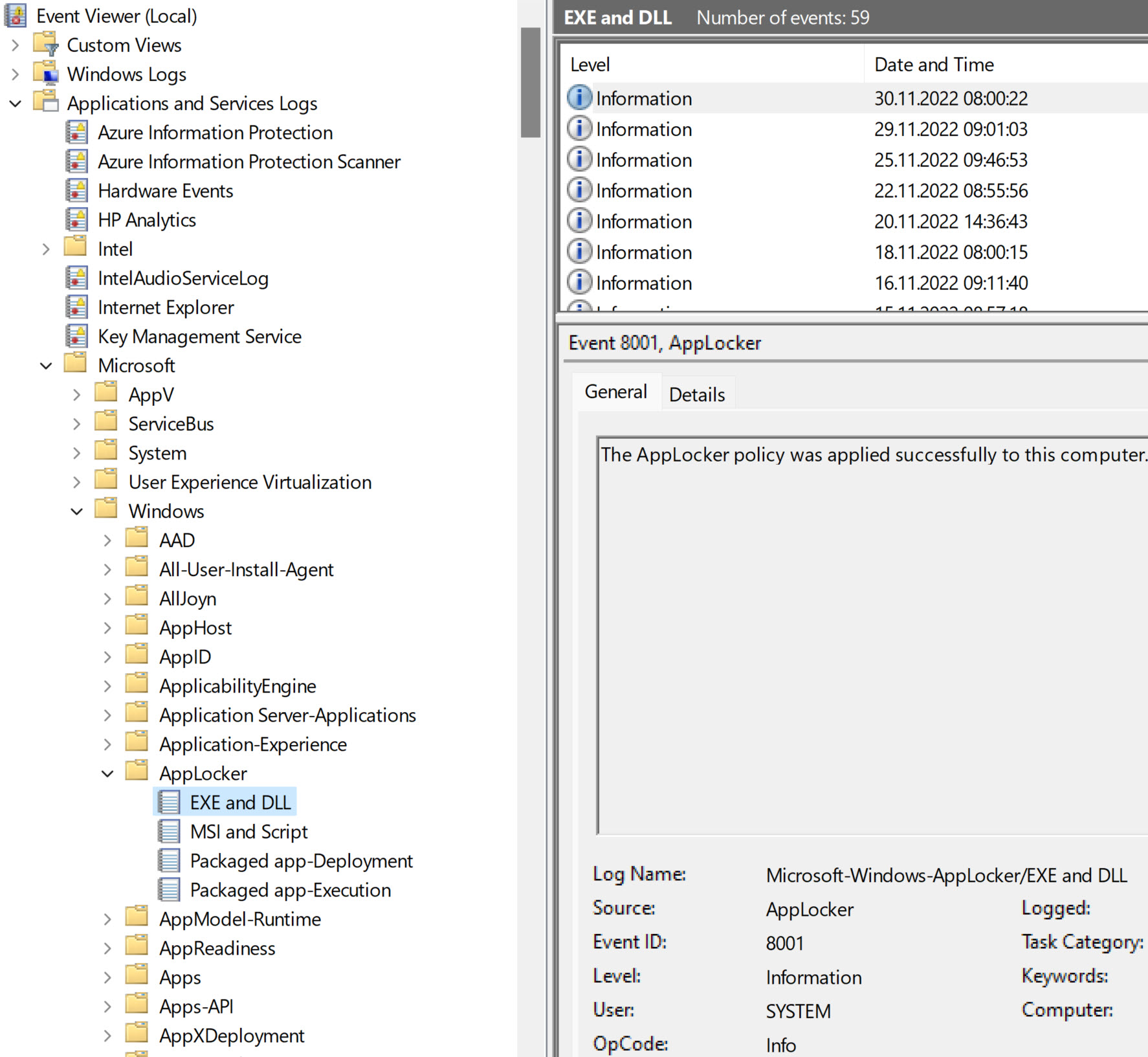 Configure and manage AppLocker policy with Intune