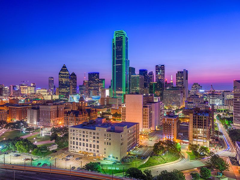 bigstock Dallas Texas USA aerial skyline 