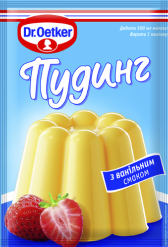 Пудинг з ванільним смаком - Продукти