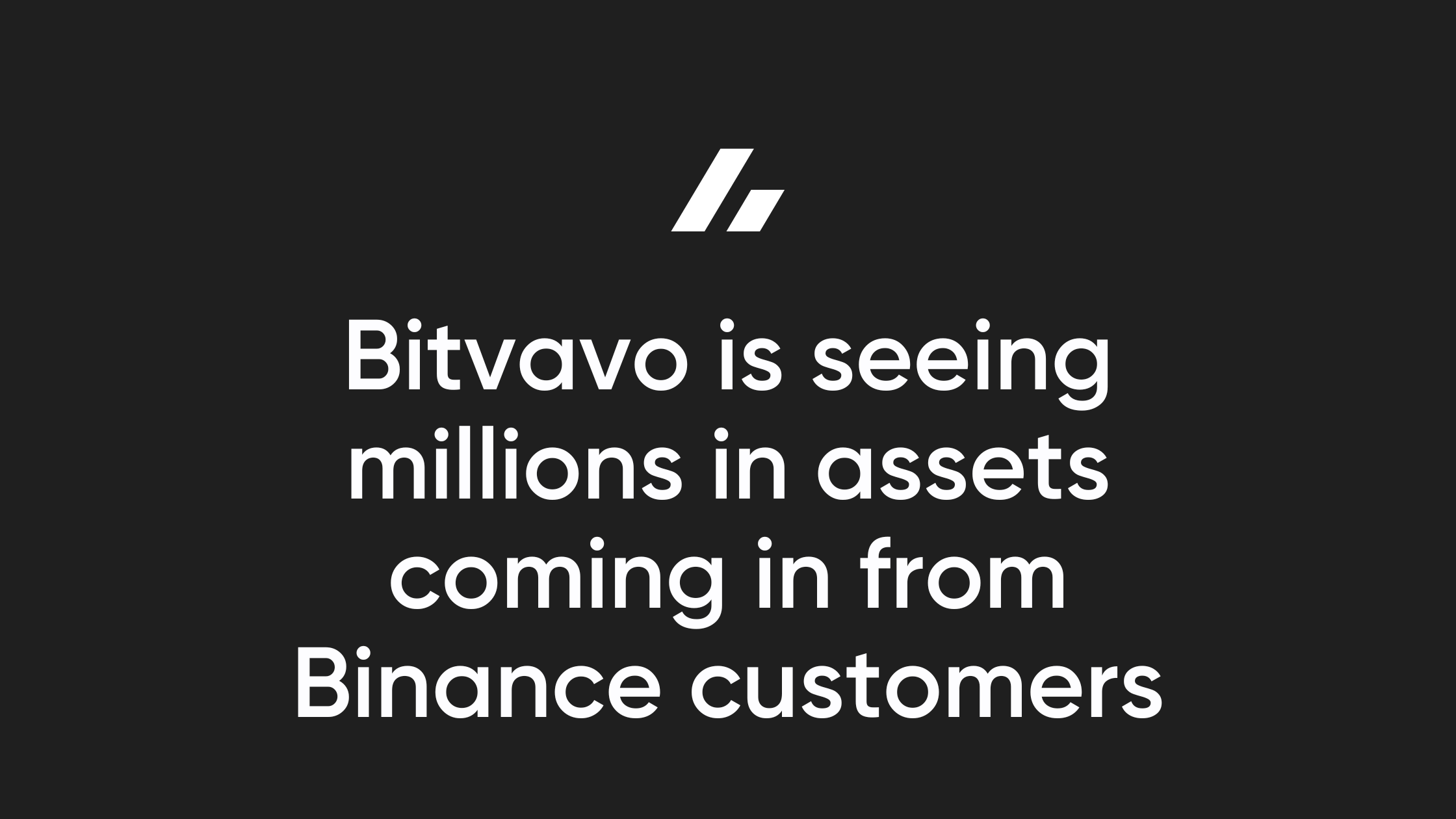 Bitvavo is seeing millions in assets coming in from Binance customers