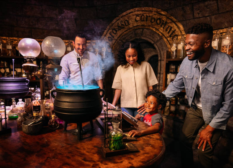 Magical surprises, including potion-making are in store at the Wizarding World of Happy Potter and Fantastic Beasts immersive exhibit.