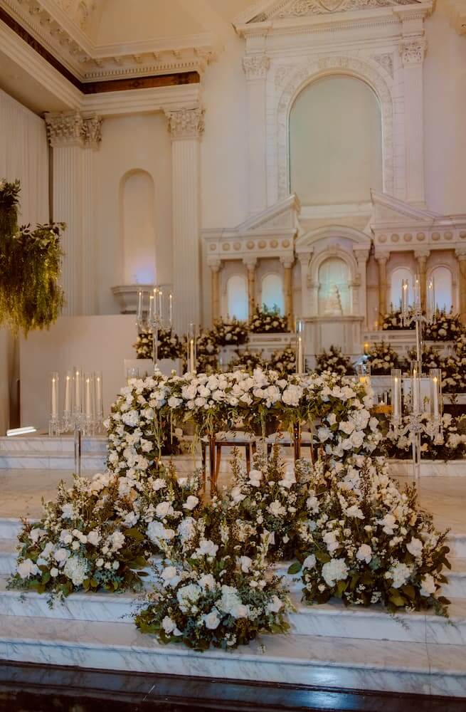 altar with flowers