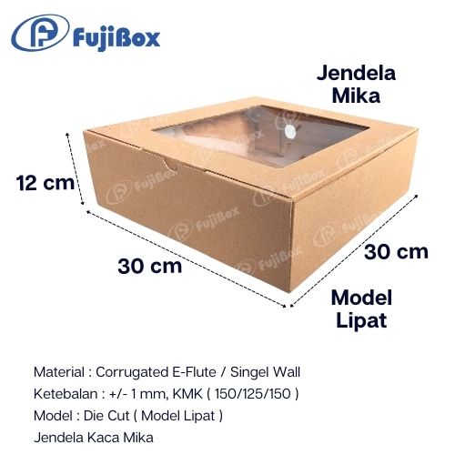 FUJIBOX DUS KARTON | CB KACA 30 x 30 x 12 | KARDUS JENDELA MIKA