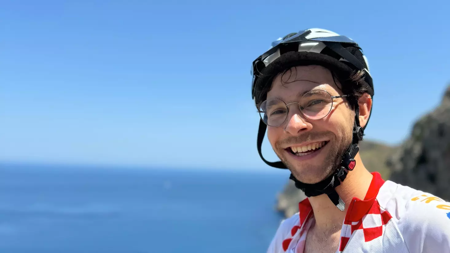 Max enjoying a cycling adventure in Spain