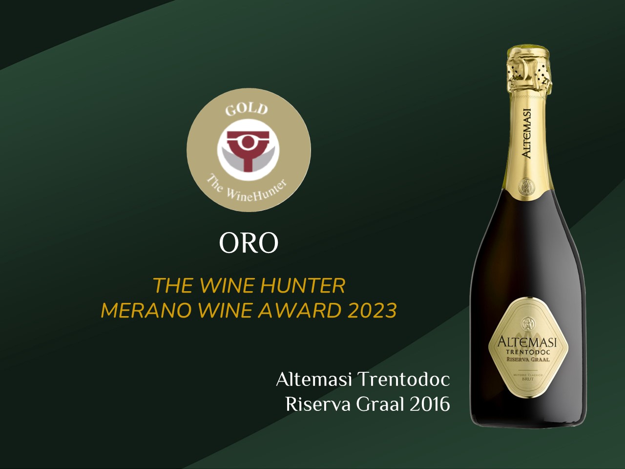 MEDAGLIA D'ORO DI THE WINE HUNTER MERANO WINE AWARD 2023