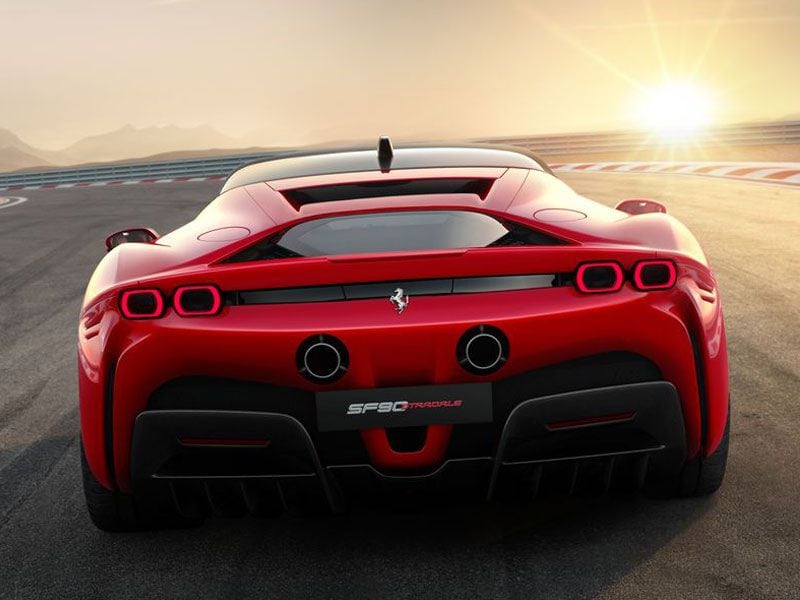 ferrari sf90 stradale rear view ・  Photo by Ferrari 