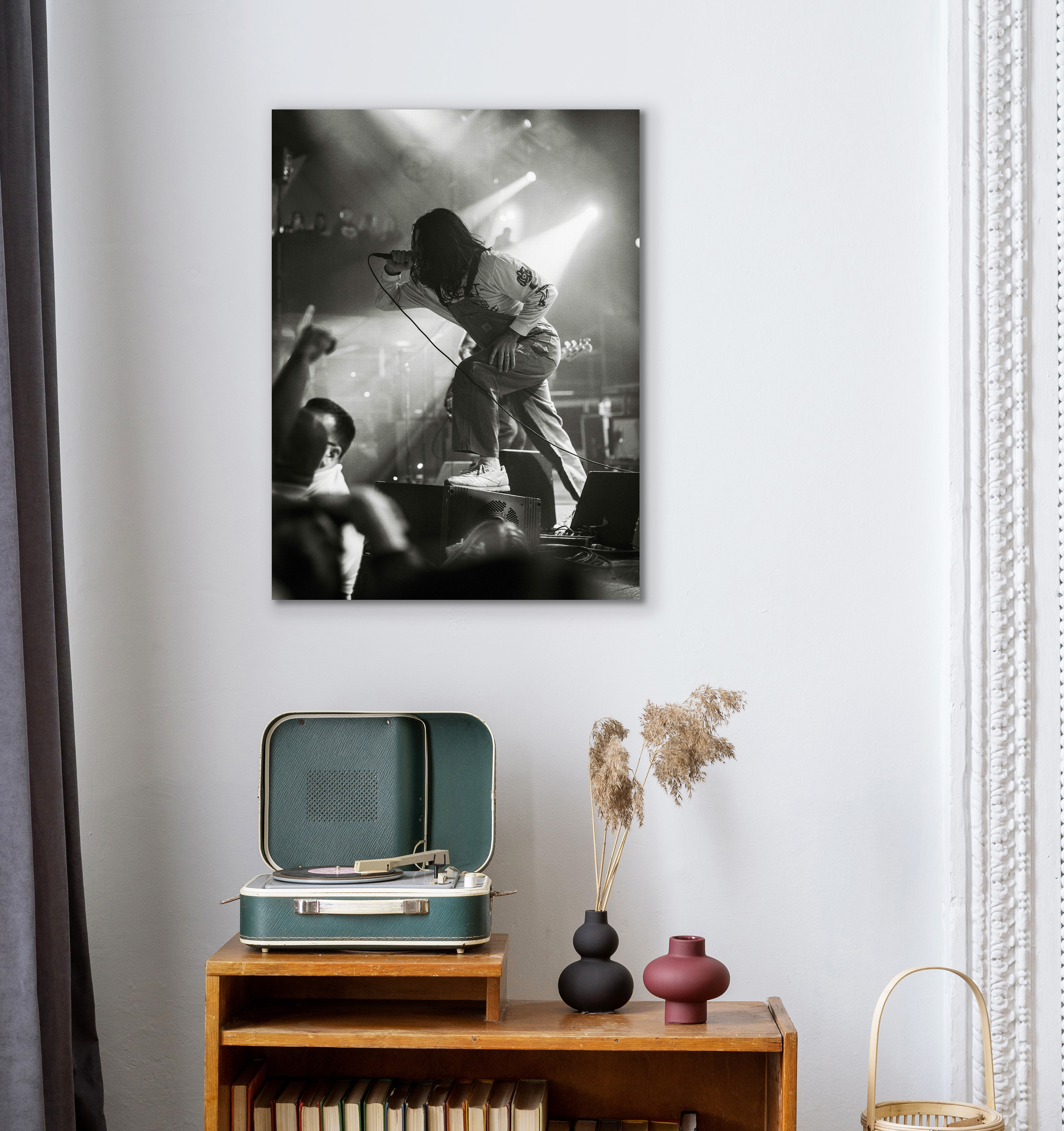 canvas print of a singer on stage