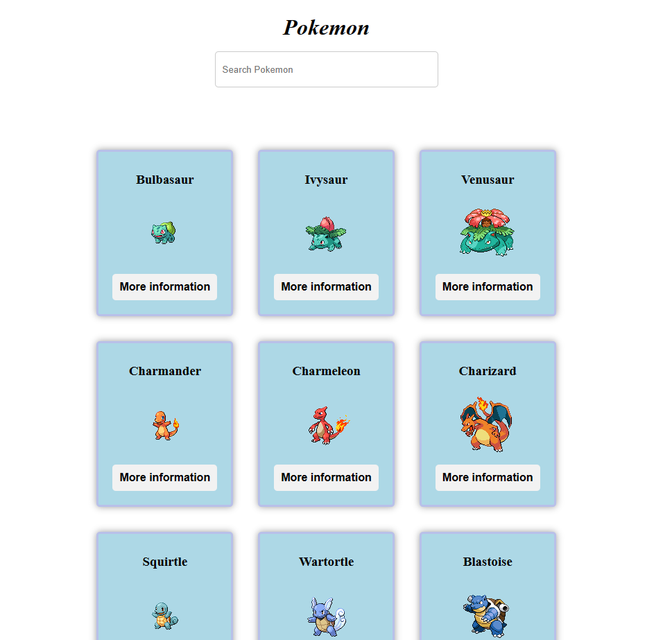 React Pokemon App