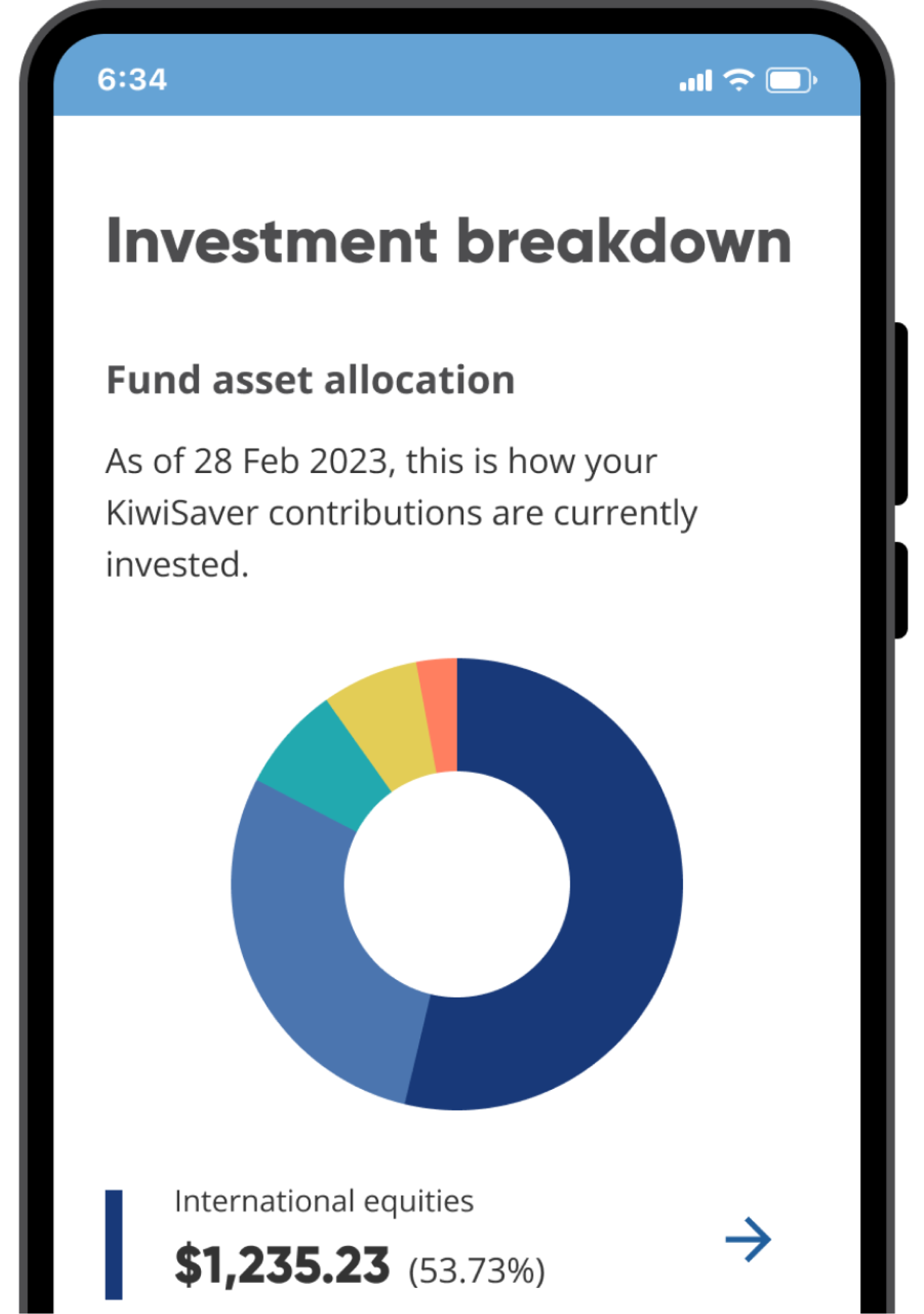 App Launch - Investment breakdown