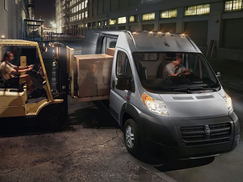2017 Ram Promaster Forklift Loading ・  Photo by Fiat Chrysler Automobiles 