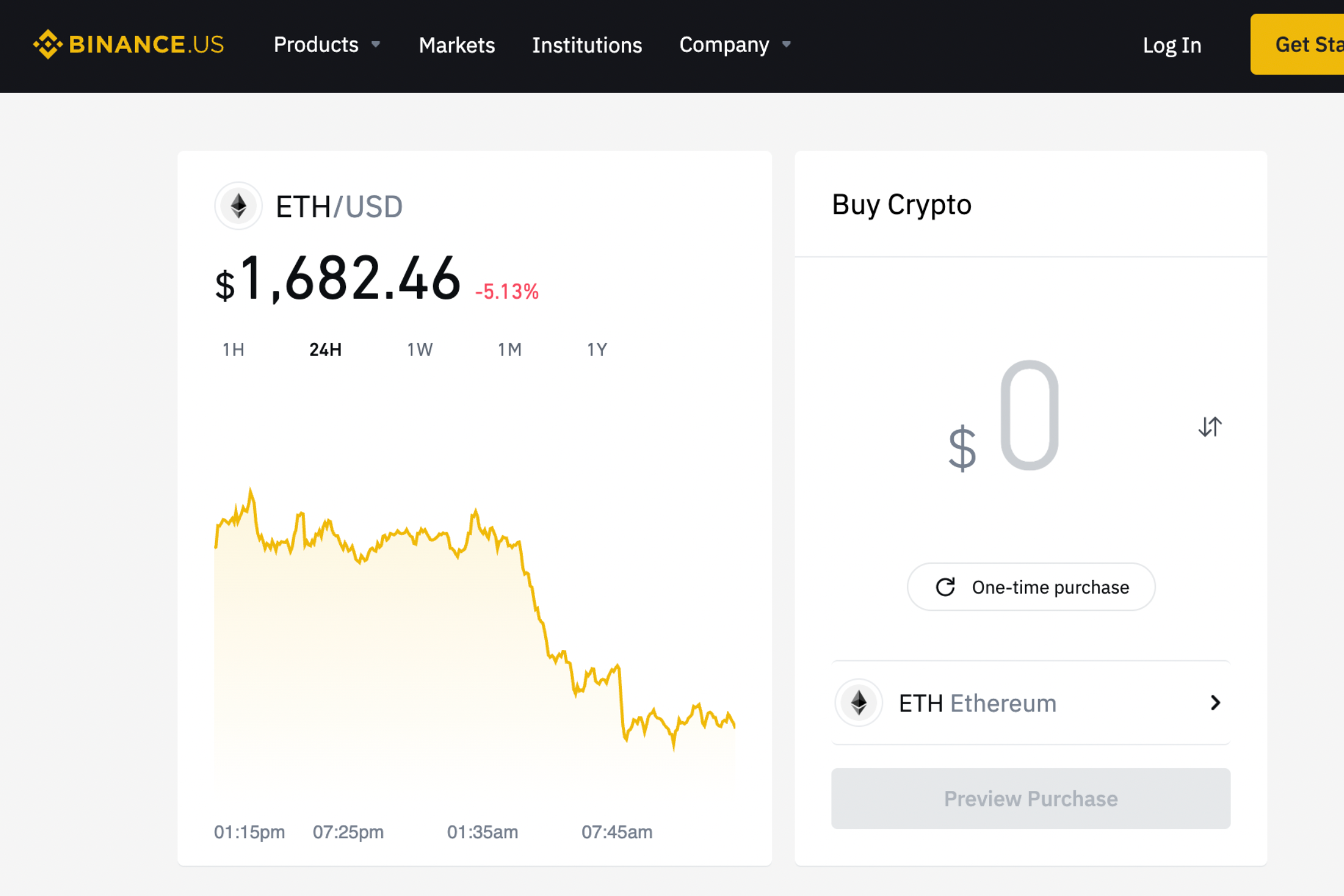 how to buy eth in binance