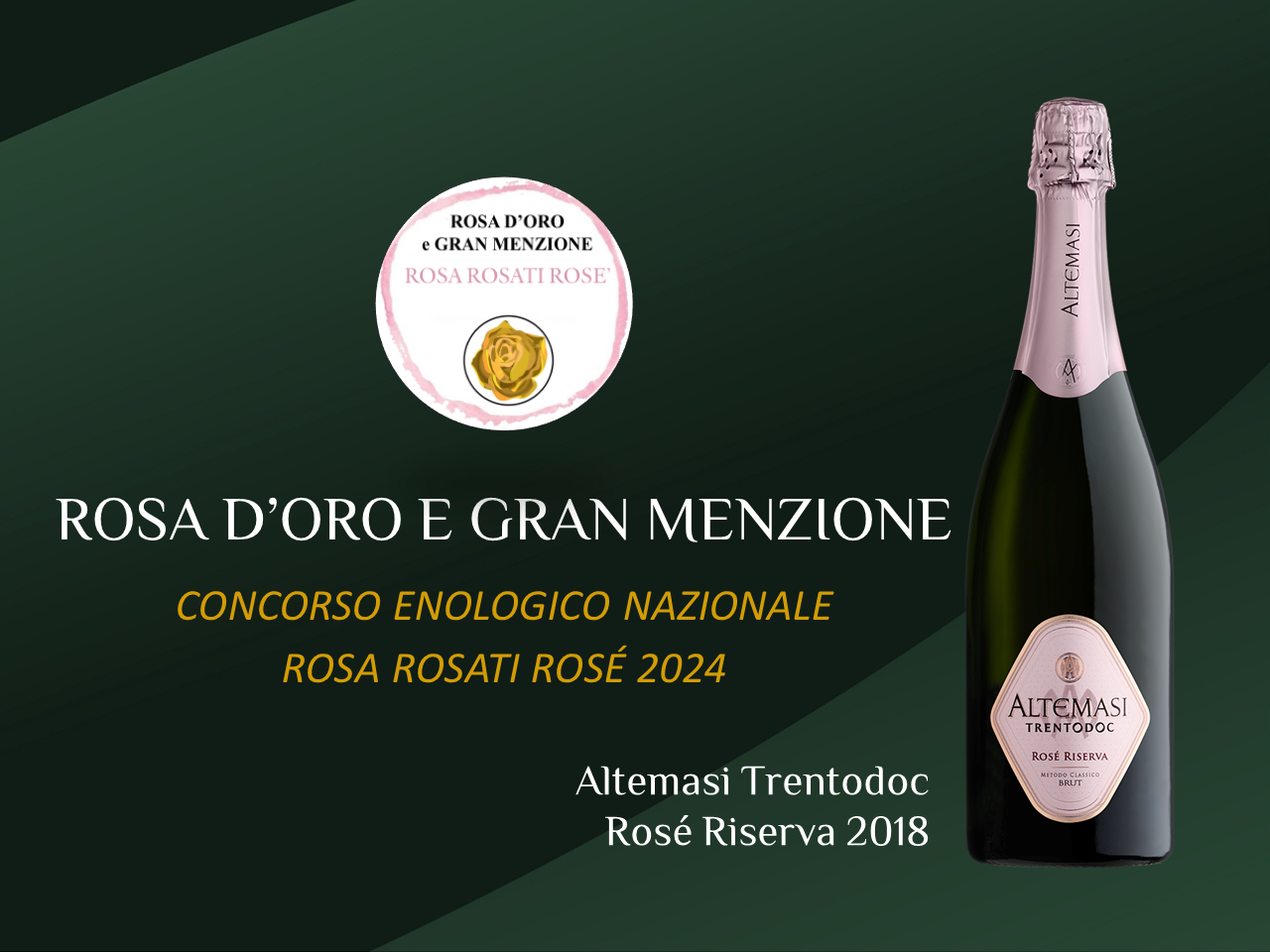ROSA D'ORO e GRAN MENZIONE PER ALTEMASI ROSÉ RISERVA 2018