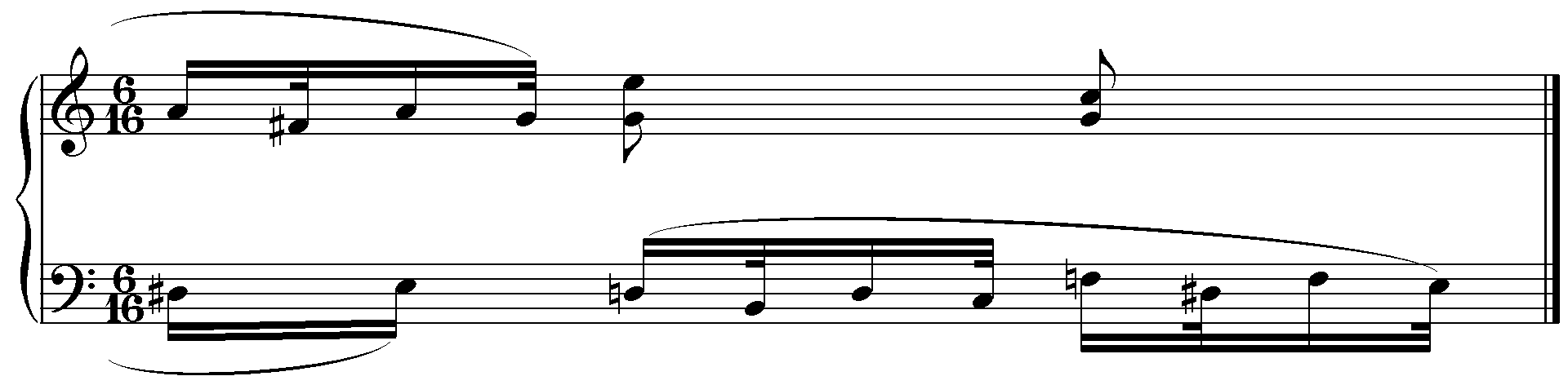 Example 3: Arietta, m. 35 (variation 2)