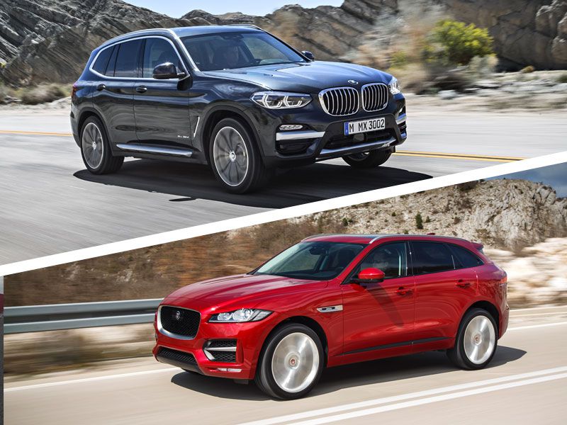 2018 BMW X3 vs Jaguar F PACE ・  Photo by BMW / Jaguar Land Rover