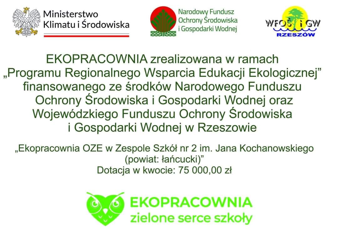 „EKOPRACOWNIA - zielone serce szkoły” 