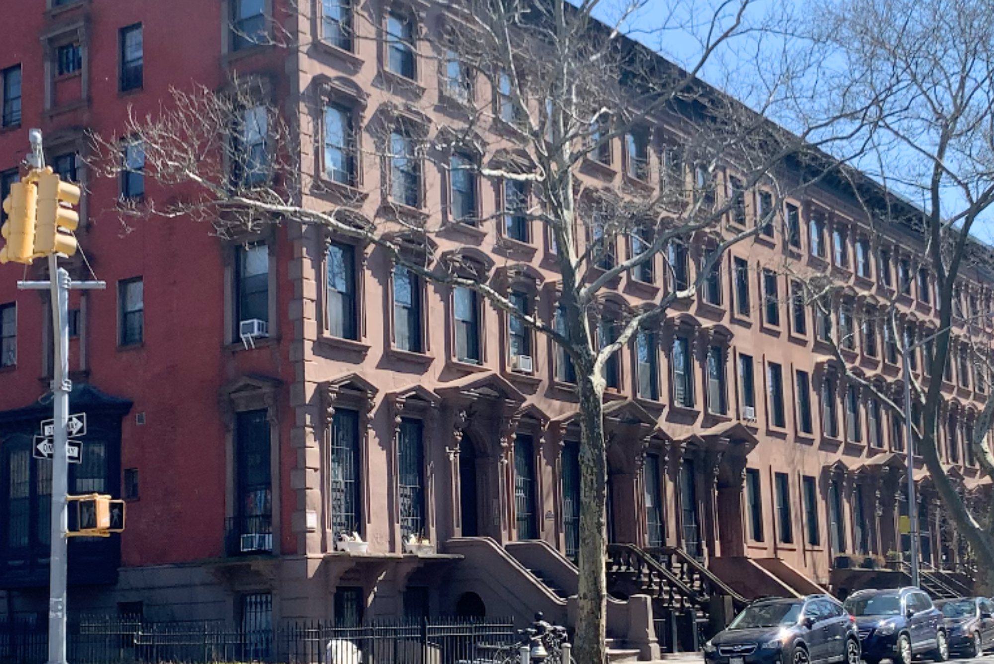 Brownstones in the Fort Greene neighborhood of Brooklyn, New York