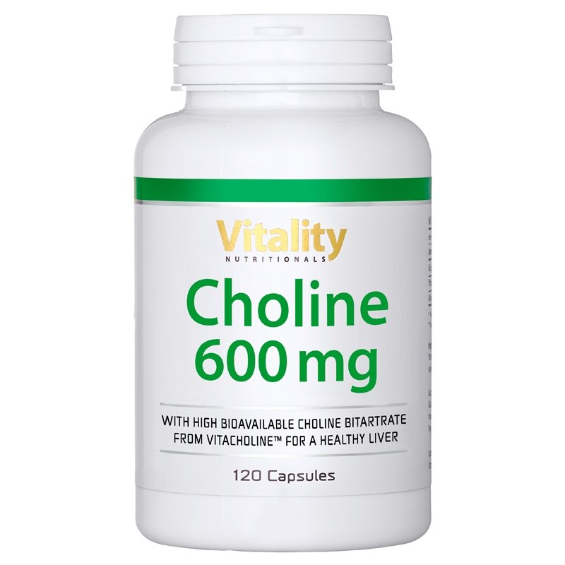 Cholin 600 mg rein aus Bitartrat vegetarische 60 Kapseln 