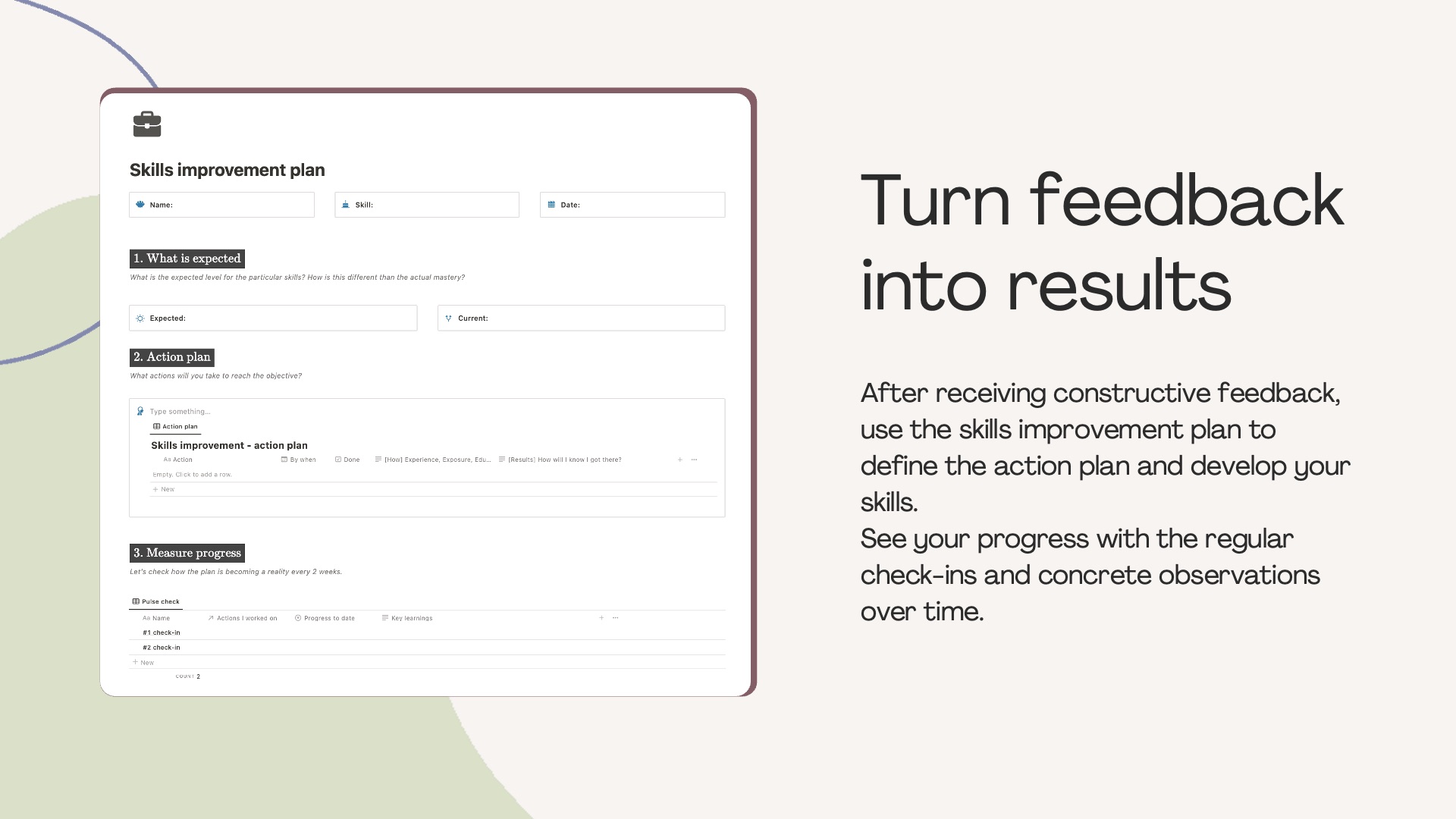 Turn feedback into results with a structured improvement process for teams.