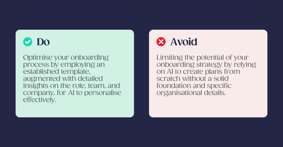 Personalising onboarding with AI - do and avoid - AI in executive hiring whitepaper - Wisnio.png