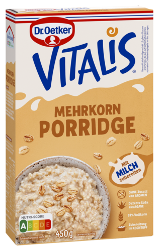 Vitalis ovsena kaša z več vrst žit - Porridge | Dr. Oetker