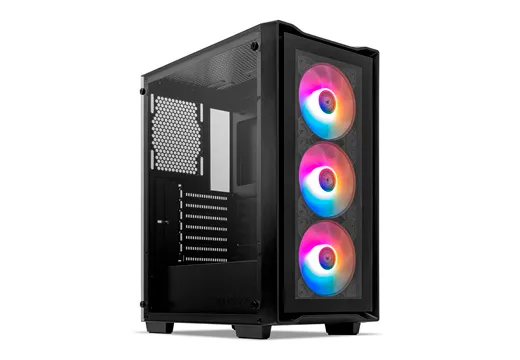Imagem do produto Gabinete Gamer Mancer Ward V2, RGB, Mid-Tower, Lateral De Vidro, Com 3 Fans, Preto, MCR-WRDV2-BK em Mercado Livre