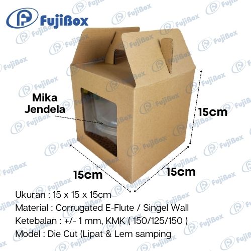 FUJIBOX DUS KARTON | DUS GABLE 2 TOPLES 500GRAM | KUE KERING