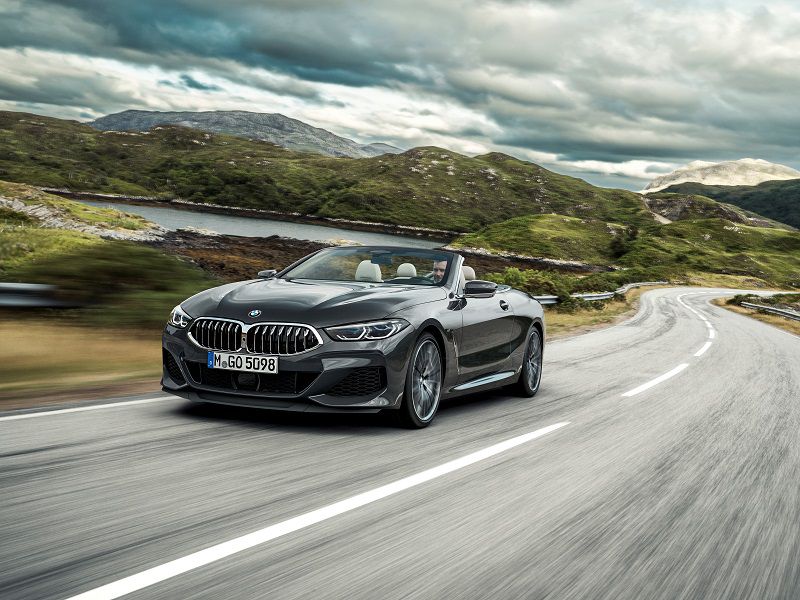 2019 BMW 8 Series Convertible Black Front Three Quarter ・  Photo by BMW 