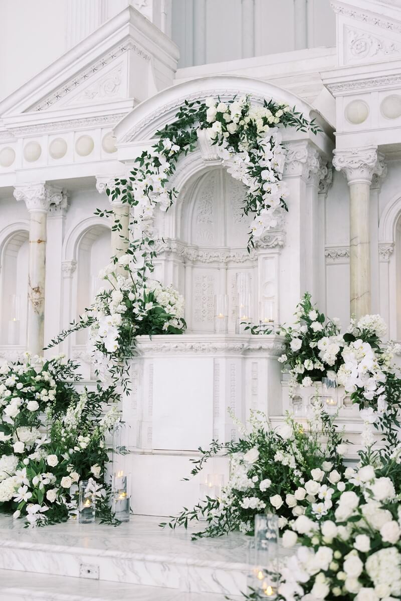 flowers on altar 