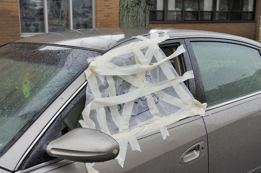 broken car window 