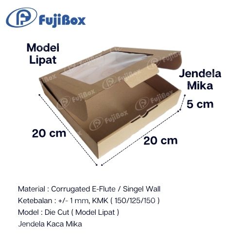 FUJIBOX DUS KARTON | CB KACA 20 x 20 x 5 | KARDUS JENDELA MIKA