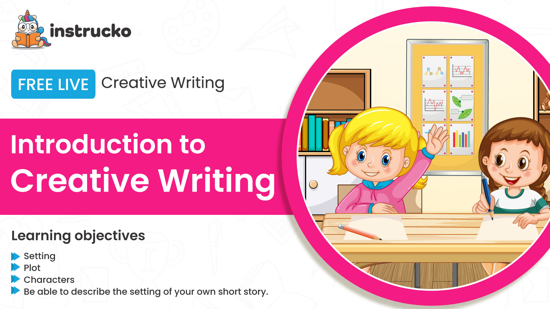 Live Creative Writing class for kids